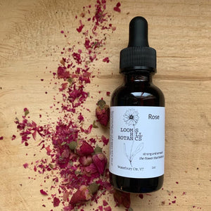 
                  
                    A bottle of Loomis Hill Botanicals' rose elixir.
                  
                