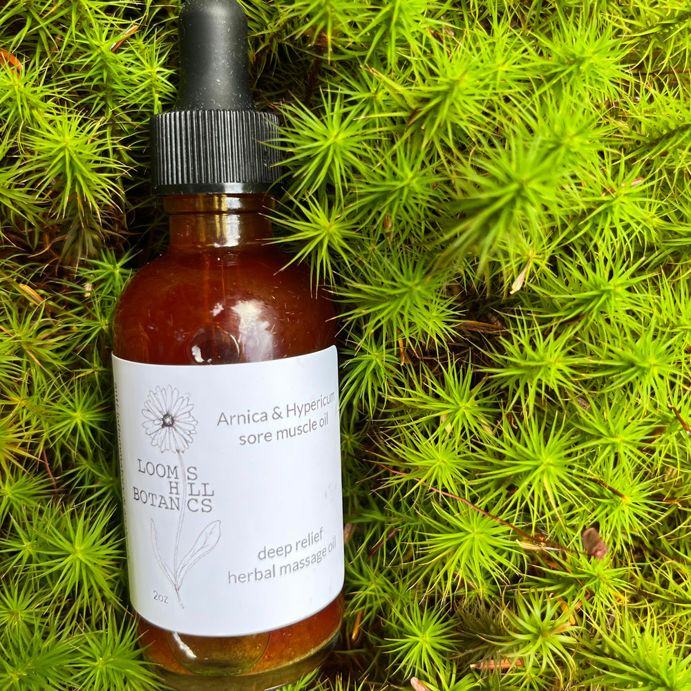 A bottle of Loomis Hill Botanicals' St. John's Wort Oil.