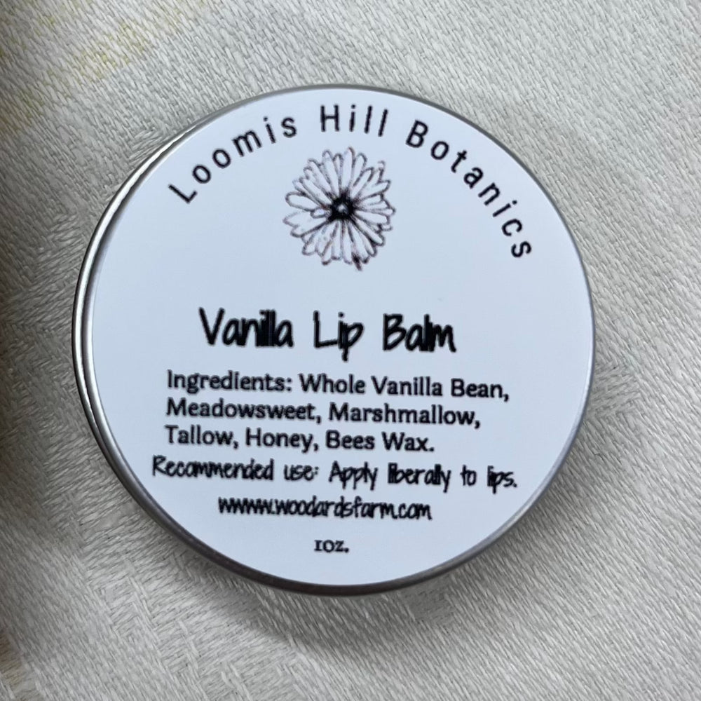 A set of Loomis Hill Botanicals' tallow lip balm.