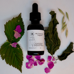 A bottle of Loomis Hill Botanicals 4th trimester support blend.